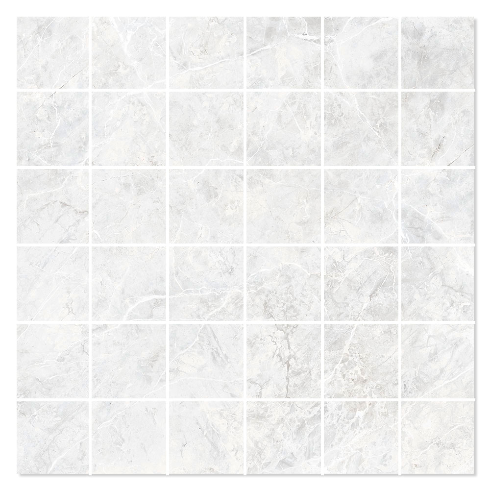 Marmor Mosaik Klinker Montargil Vit Polerad 30x30 (5x5) cm